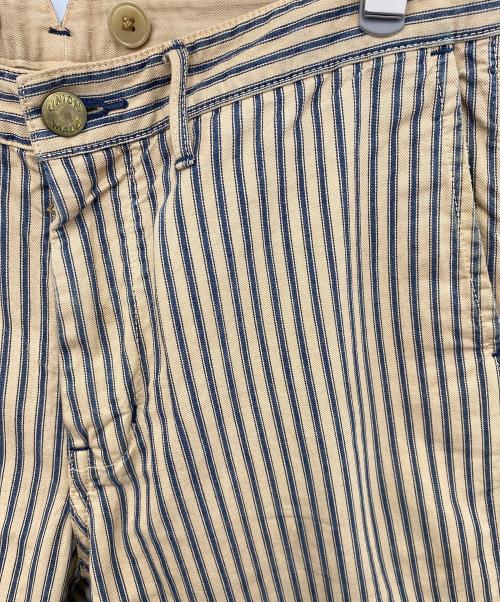 STUDIO D'ARTISAN（ステュディオダルチザン）STUDIO D'ARTISAN (ステュディオダルチザン) ストライプパンツ ブラウン サイズ:34の古着・服飾アイテム