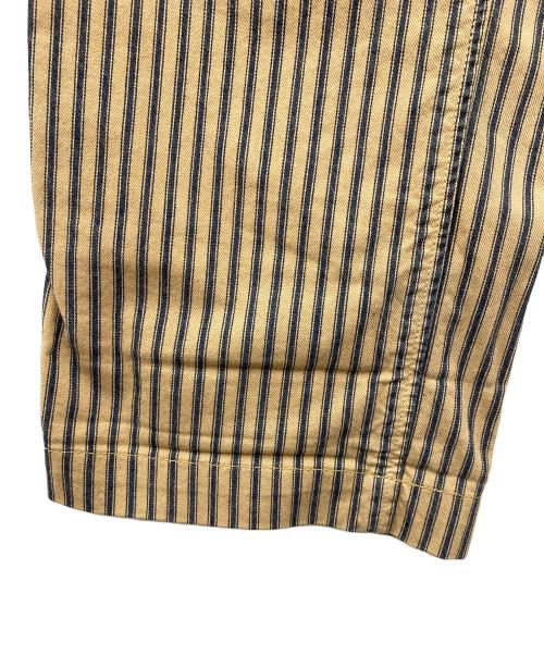 STUDIO D'ARTISAN（ステュディオダルチザン）STUDIO D'ARTISAN (ステュディオダルチザン) ストライプパンツ ブラウン サイズ:34の古着・服飾アイテム