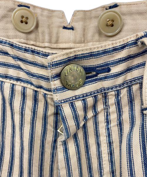 STUDIO D'ARTISAN（ステュディオダルチザン）STUDIO D'ARTISAN (ステュディオダルチザン) ストライプパンツ ブラウン サイズ:34の古着・服飾アイテム