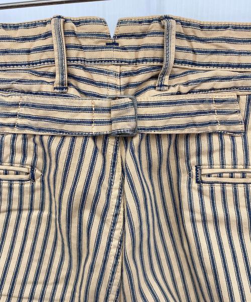 STUDIO D'ARTISAN（ステュディオダルチザン）STUDIO D'ARTISAN (ステュディオダルチザン) ストライプパンツ ブラウン サイズ:34の古着・服飾アイテム
