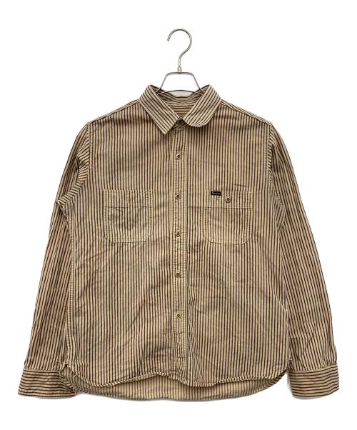 STUDIO D'ARTISAN（ステュディオダルチザン）STUDIO D'ARTISAN (ステュディオダルチザン) シャツジャケット ブラウン×ネイビー サイズ:40の古着・服飾アイテム