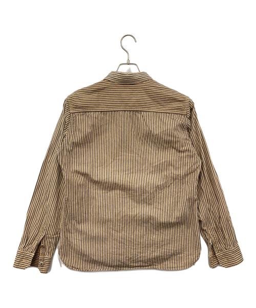 STUDIO D'ARTISAN（ステュディオダルチザン）STUDIO D'ARTISAN (ステュディオダルチザン) シャツジャケット ブラウン×ネイビー サイズ:40の古着・服飾アイテム