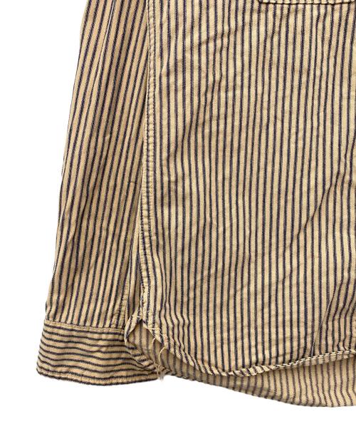 STUDIO D'ARTISAN（ステュディオダルチザン）STUDIO D'ARTISAN (ステュディオダルチザン) シャツジャケット ブラウン×ネイビー サイズ:40の古着・服飾アイテム