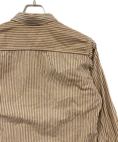 STUDIO D'ARTISAN（ステュディオダルチザン）STUDIO D'ARTISAN (ステュディオダルチザン) シャツジャケット ブラウン×ネイビー サイズ:40の古着・服飾アイテム