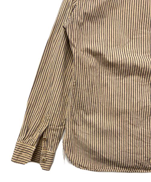 STUDIO D'ARTISAN（ステュディオダルチザン）STUDIO D'ARTISAN (ステュディオダルチザン) シャツジャケット ブラウン×ネイビー サイズ:40の古着・服飾アイテム