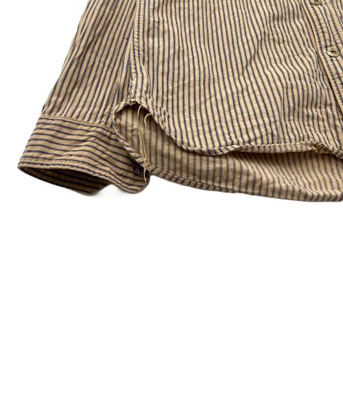 STUDIO D'ARTISAN（ステュディオダルチザン）STUDIO D'ARTISAN (ステュディオダルチザン) シャツジャケット ブラウン×ネイビー サイズ:40の古着・服飾アイテム