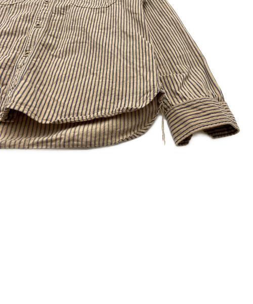 STUDIO D'ARTISAN（ステュディオダルチザン）STUDIO D'ARTISAN (ステュディオダルチザン) シャツジャケット ブラウン×ネイビー サイズ:40の古着・服飾アイテム