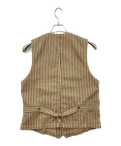 STUDIO D'ARTISAN（ステュディオダルチザン）STUDIO D'ARTISAN (ステュディオダルチザン) ベスト ブラウン×ネイビー サイズ:38の古着・服飾アイテム