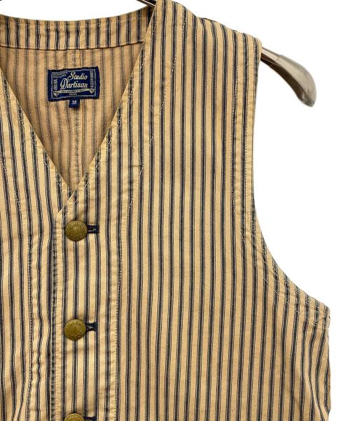 STUDIO D'ARTISAN（ステュディオダルチザン）STUDIO D'ARTISAN (ステュディオダルチザン) ベスト ブラウン×ネイビー サイズ:38の古着・服飾アイテム