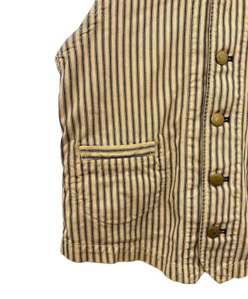 STUDIO D'ARTISAN（ステュディオダルチザン）STUDIO D'ARTISAN (ステュディオダルチザン) ベスト ブラウン×ネイビー サイズ:38の古着・服飾アイテム