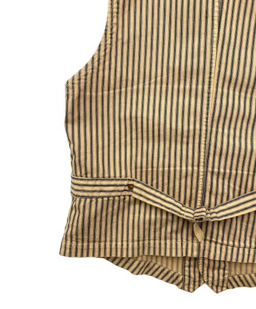 STUDIO D'ARTISAN（ステュディオダルチザン）STUDIO D'ARTISAN (ステュディオダルチザン) ベスト ブラウン×ネイビー サイズ:38の古着・服飾アイテム