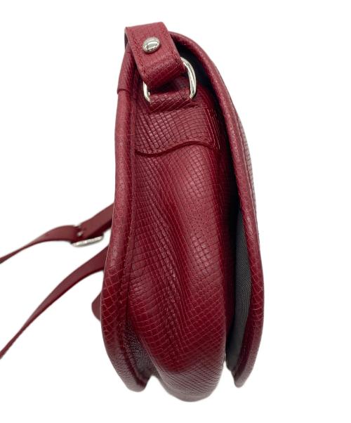 LONGCHAMP（ロンシャン）LONGCHAMP (ロンシャン) レザーショルダーバッグ レッドの古着・服飾アイテム