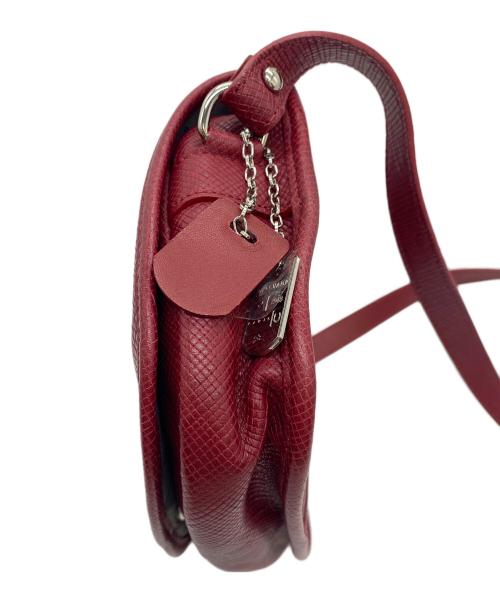 LONGCHAMP（ロンシャン）LONGCHAMP (ロンシャン) レザーショルダーバッグ レッドの古着・服飾アイテム