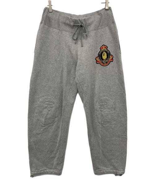 A BATHING APE（ア ベイシング エイプ）A BATHING APE (ア ベイシング エイプ) スウェットパンツ ライトグレー サイズ:Lの古着・服飾アイテム