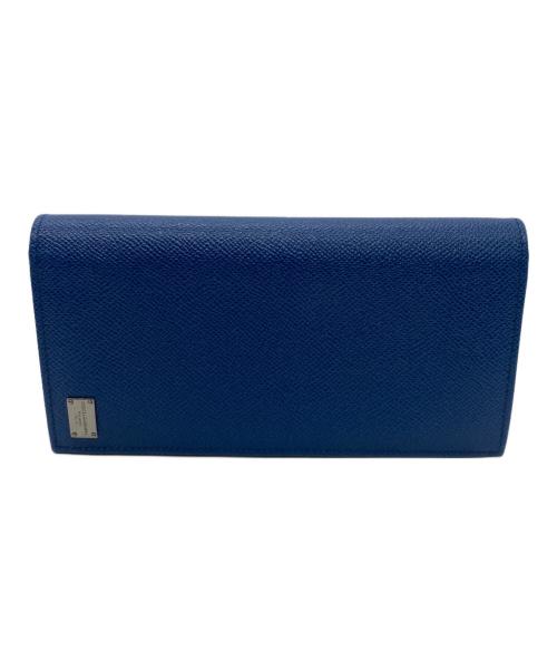 DOLCE & GABBANA（ドルチェ＆ガッバーナ）DOLCE & GABBANA (ドルチェ＆ガッバーナ) ラウンドファスナー長財布 ブルー サイズ:表記無しの古着・服飾アイテム