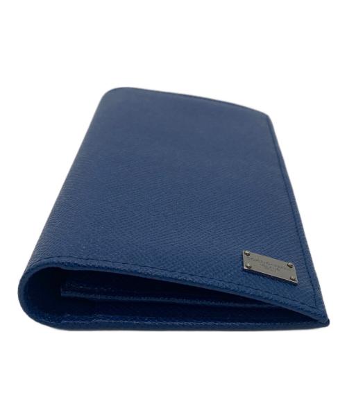 DOLCE & GABBANA（ドルチェ＆ガッバーナ）DOLCE & GABBANA (ドルチェ＆ガッバーナ) ラウンドファスナー長財布 ブルー サイズ:表記無しの古着・服飾アイテム