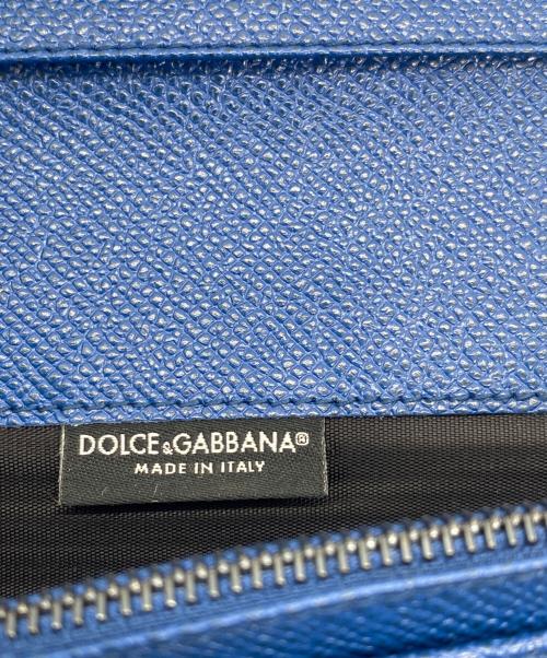 DOLCE & GABBANA（ドルチェ＆ガッバーナ）DOLCE & GABBANA (ドルチェ＆ガッバーナ) ラウンドファスナー長財布 ブルー サイズ:表記無しの古着・服飾アイテム