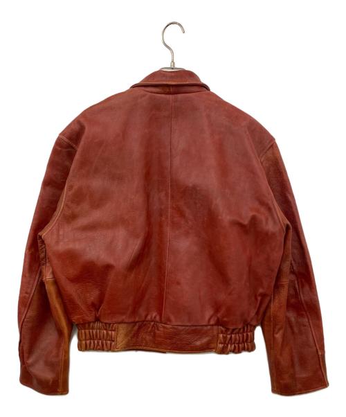 AMERICAN NOSTALGIA（アメリカンノスタルジア）AMERICAN NOSTALGIA (アメリカンノスタルジア) レザージャケット レッド サイズ:42の古着・服飾アイテム