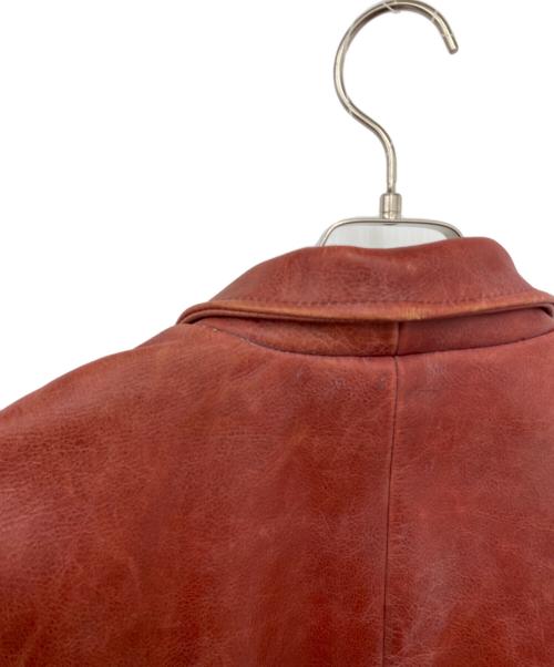 AMERICAN NOSTALGIA（アメリカンノスタルジア）AMERICAN NOSTALGIA (アメリカンノスタルジア) レザージャケット レッド サイズ:42の古着・服飾アイテム