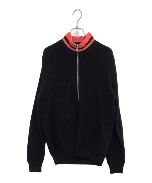 MONCLER（モンクレール）MONCLER (モンクレール) ニットハーフジップスウェット ブラック サイズ:Ｍの古着・服飾アイテム