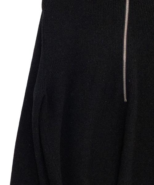 MONCLER（モンクレール）MONCLER (モンクレール) ニットハーフジップスウェット ブラック サイズ:Ｍの古着・服飾アイテム