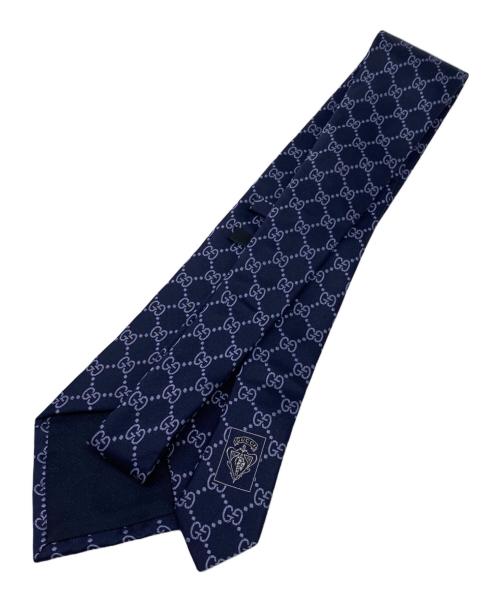 GUCCI（グッチ）GUCCI (グッチ) ネクタイ ネイビー サイズ:表記無しの古着・服飾アイテム