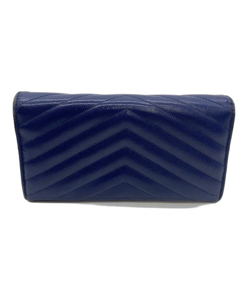 SAINT LAURENT（サンローラン）SAINT LAURENT (サンローラン) 長財布 ネイビーの古着・服飾アイテム