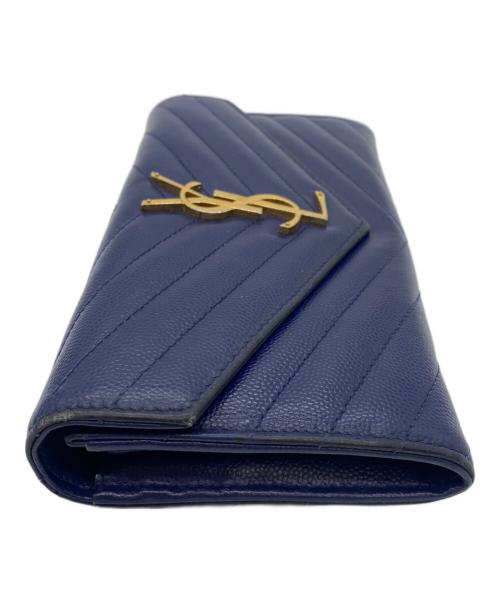 SAINT LAURENT（サンローラン）SAINT LAURENT (サンローラン) 長財布 ネイビーの古着・服飾アイテム