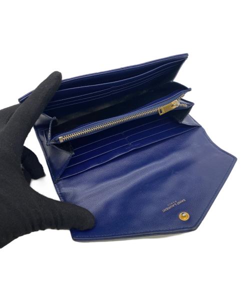 SAINT LAURENT（サンローラン）SAINT LAURENT (サンローラン) 長財布 ネイビーの古着・服飾アイテム