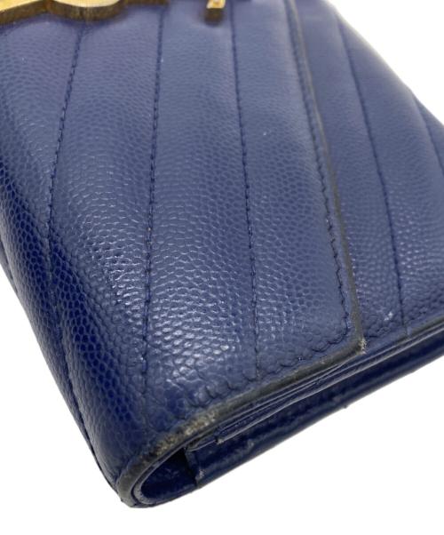 SAINT LAURENT（サンローラン）SAINT LAURENT (サンローラン) 長財布 ネイビーの古着・服飾アイテム