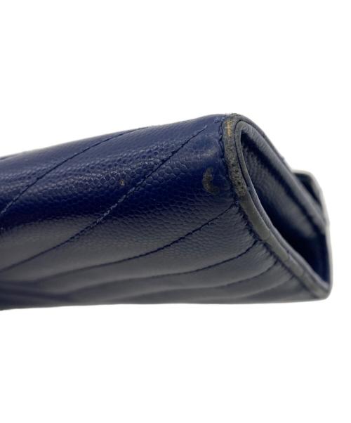 SAINT LAURENT（サンローラン）SAINT LAURENT (サンローラン) 長財布 ネイビーの古着・服飾アイテム