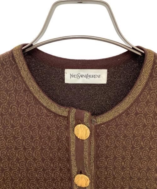 Yves Saint Laurent（イヴサンローラン）Yves Saint Laurent (イヴサンローラン) 【古着】カーディガン ブラウン サイズ:Mの古着・服飾アイテム