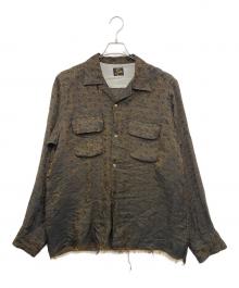 Needles（ニードルズ）の古着「Cut Off Bottom Classic Shirt」｜ブラック×ゴールド