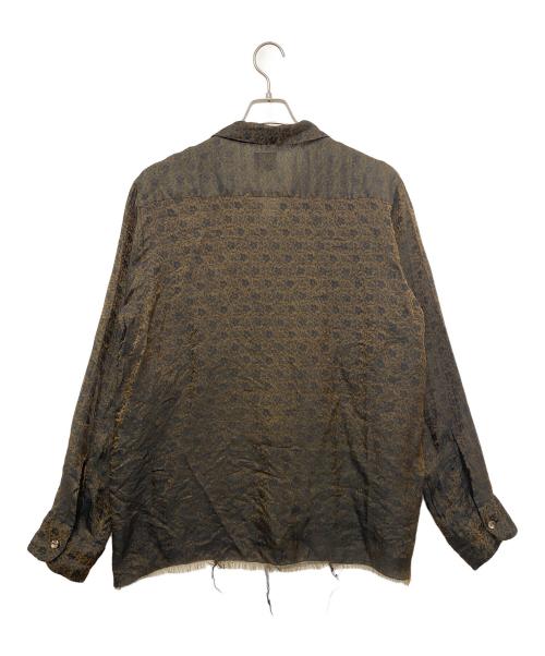 Needles（ニードルズ）Needles (ニードルズ) Cut Off Bottom Classic Shirt ブラック×ゴールド サイズ:Lの古着・服飾アイテム