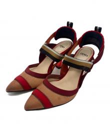 FENDI（フェンディ）の古着「メッシュスリングバックシューズ」｜レッド