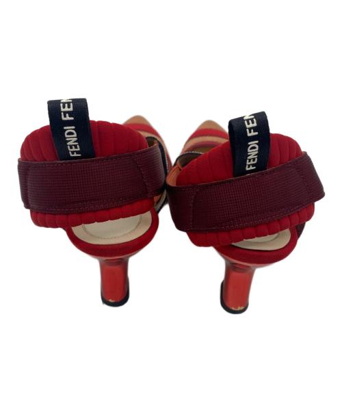 FENDI（フェンディ）FENDI (フェンディ) メッシュスリングバックシューズ レッド サイズ:35の古着・服飾アイテム