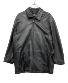 ANDREW MARC（アンデュリューマーク）の古着「レザージャケット」｜ブラック