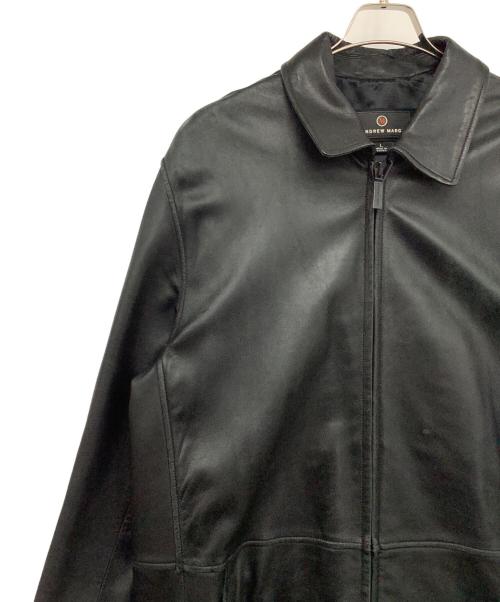ANDREW MARC（アンデュリューマーク）ANDREW MARC (アンデュリューマーク) レザージャケット ブラック サイズ:Lの古着・服飾アイテム