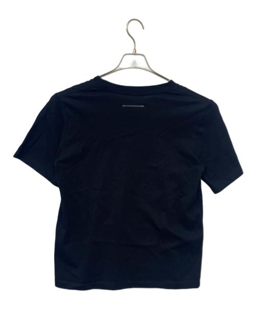 MM6 Maison Margiela（エムエムシックスメゾンマルジェラ）MM6 Maison Margiela (エムエムシックスメゾンマルジェラ) キャット＆グリッタープリントTシャツ ブラック サイズ:XSの古着・服飾アイテム