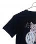 MM6 Maison Margiela (エムエムシックスメゾンマルジェラ) キャット＆グリッタープリントTシャツ ブラック サイズ:XS：25000円