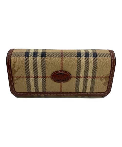 Burberry's（バーバリー）Burberry's (バーバリーズ) 2つ折り長財布 ベージュ×ブラウン サイズ:表記無しの古着・服飾アイテム