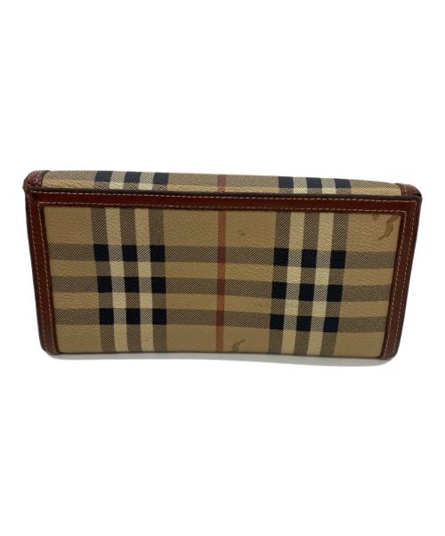 Burberry's（バーバリー）Burberry's (バーバリーズ) 2つ折り長財布 ベージュ×ブラウン サイズ:表記無しの古着・服飾アイテム