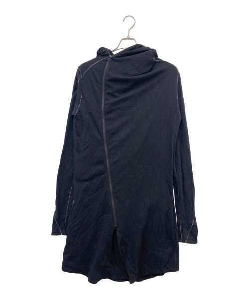 A.F homme（エーエフ オム）A.F homme (エーエフ オム) ロングジップパーカー ブラック サイズ:表記無しの古着・服飾アイテム