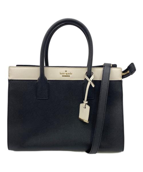 Kate Spade（ケイトスペード）Kate Spade (ケイトスペード) 2WAYバッグ ブラック×ホワイトの古着・服飾アイテム