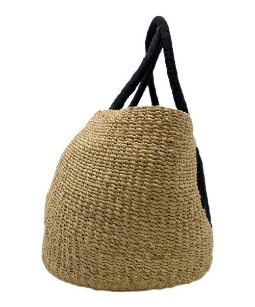 a-jolie（アジョリー）a-jolie (アジョリー) カゴバッグ ナチュラル×ブラックの古着・服飾アイテム