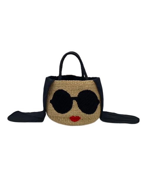 a-jolie（アジョリー）a-jolie (アジョリー) カゴバッグ ナチュラル×ブラックの古着・服飾アイテム