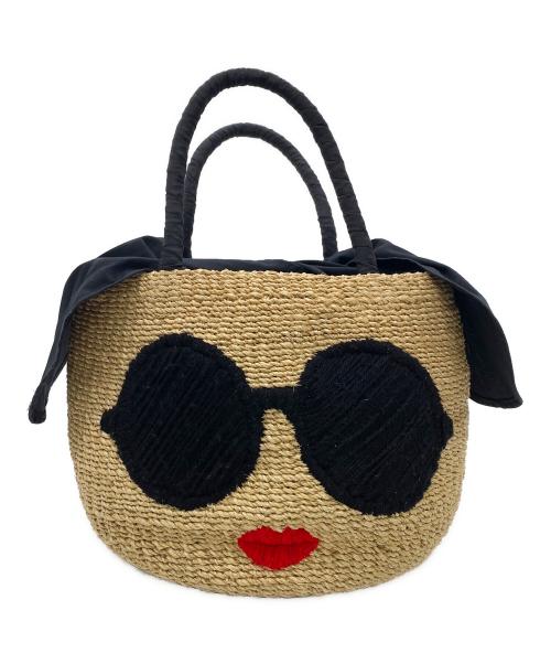 a-jolie（アジョリー）a-jolie (アジョリー) カゴバッグ ナチュラル×ブラックの古着・服飾アイテム