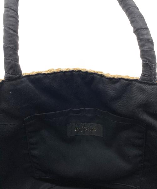 a-jolie（アジョリー）a-jolie (アジョリー) カゴバッグ ナチュラル×ブラックの古着・服飾アイテム