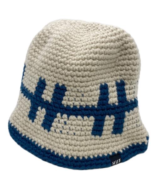 HUF（ハフ）HUF (ハフ) ニットバケットハット ネイビー×ホワイトの古着・服飾アイテム