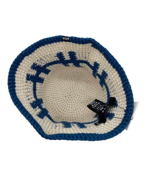 HUF（ハフ）HUF (ハフ) ニットバケットハット ネイビー×ホワイトの古着・服飾アイテム